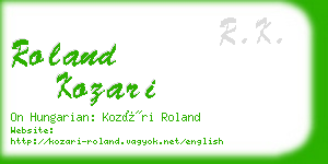 roland kozari business card